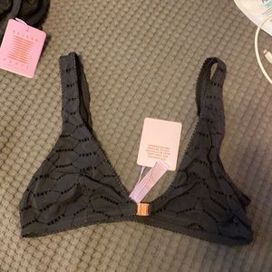 Flocked logo bralette savage x fenty